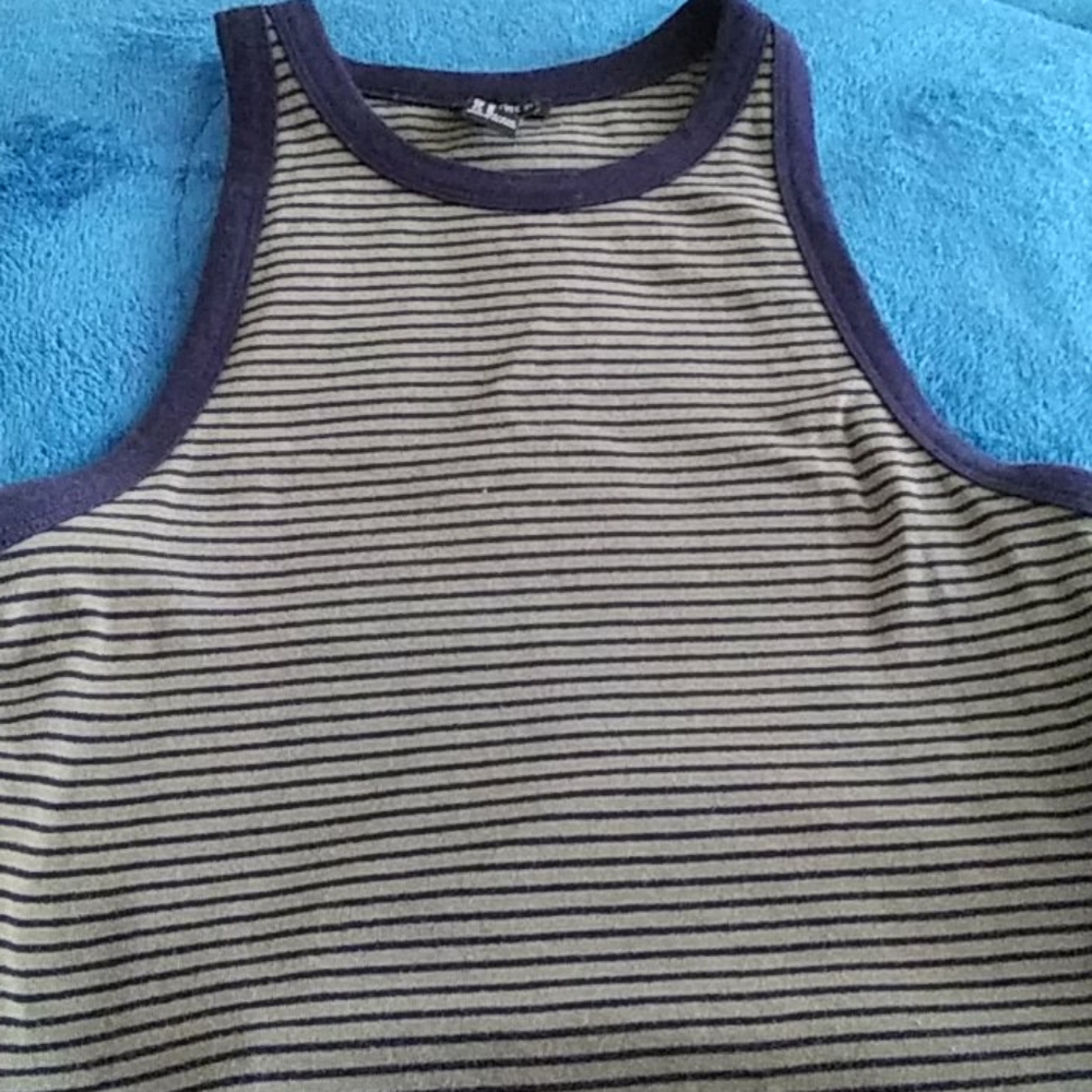 Stripped knit crop top